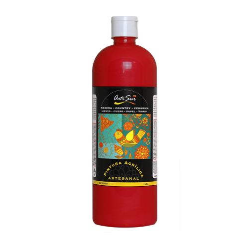 Imagen de ARTI SUR PINTURA ARTESANAL ROJO VIVO - 1 Litro