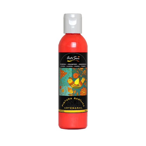 Imagen de PINTURA ARTESANAL ROJO FLUORESCENTE 120 ML