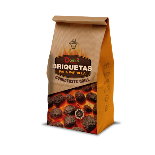 Imagen de DOMUS BRIQUETAS GUANACASTE GRILL - Bolsa 2 KG